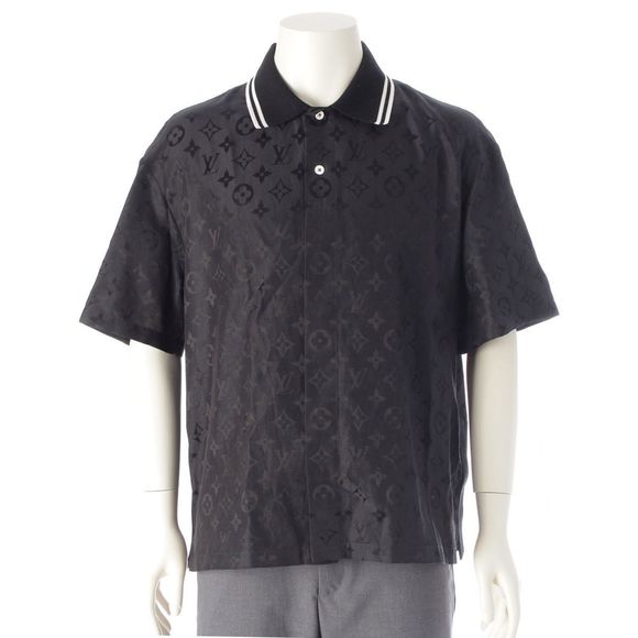 Louis Vuitton 25SS Silk Monogram Moiré Jacquard Short Sleeve Shirt Top 1agtp2 - Picture 1 of 10